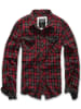 Brandit Hemd "Duncan Check Shirt Long Sleeve" in Rot