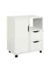 SoBuy Rollcontainer in Reinweiß - (W) 35 x (H) 70 x (L) 60 cm