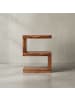 KADIMA DESIGN Beistelltisch S-Cube: Sheesham-Holz, S-Form, 44x30 cm, 60 cm Höhe in Braun
