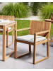 Beliani 8er-Set Gartenstuhl SASSARI II PREMIUM in Braun/Weiß
