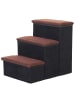 Pawhut Hundetreppe Schwarz B40 x T54 x H48 cm