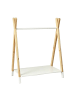 relaxdays Kinder-Kleiderständer in Natur/ Weiß - (B)80 x (H)100 x (T)40cm