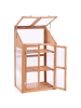 Beliani Balkongewächshaus VOLVERA in Braun/Transparent - (W) 67 x (H) 114 x (L) 49 cm
