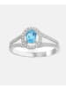 Diamant L'éternel Ring aus 375 Weißgold mit Diamant mit Topas