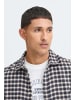 BLEND Langarmshirt Knopfleiste Karomuster Zeitloser Look in Blau