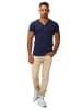 Joe Franks Joe Franks Joe Franks Herren Basic T-Shirt Kurzarm Druckknopf SMALL BUTTON in navy