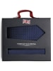 Finshley & Harding London Krawatte und Einstecktuch in marine - 0004