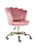 Beliani Bürostuhl MONTICELLO in Rosa/Gold/Schwarz - (W) 60 x (H) 79 x (L) 60 cm