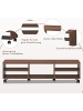 COSTWAY TV-Schrank in Braun