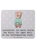 Mr. & Mrs. Panda Mouse Pad Sekretärin Chef mit Spruch in Grau Pastell