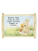 Mr. & Mrs. Panda Holztablett Hase Pommes Design mit Spruch in Weiß