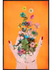 Juniqe Poster in Kunststoffrahmen "Frida's Hands" in Bunt & Orange