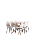 ebuy24 Essgruppe Piazza (7-teilig) Mocca 90 x 180 cm