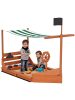 Outsunny Sandkasten in Grün 180L x 103B x 144,5H cm