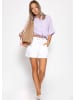 SASSYCLASSY Musselin Bluse mit Zugband in Flieder