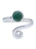 mantraroma 925er Silber - Ringe verstellbar mit grüner Onyx
