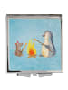 Mr. & Mrs. Panda Schminkspiegel Pinguin Lagerfeuer ohne Spruch in Eisblau