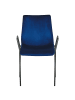 Beliani 2er-Set Esszimmerstuhl JEFFERSON in Blau/Schwarz