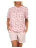 NORMANN Shorty Pyjama kurzarm Herzen - 62145 in rosa