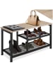 tectake Flurregal aus Holz und Stahl, 80 x 30 x 45,5 cm