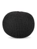 relaxdays Pouf in Dunkelgrau - (H)33 x Ø 46 cm