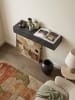 KADIMA DESIGN Wandregal 60x10x20 cm Mango Massivholz / Steinoptik Hängeregal Modern