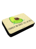 Mr. & Mrs. Panda Federmappe Avocado Schwangerschaft mit Spruch in Gelb Pastell