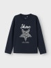 name it 2er-Set Longsleve Jersey Langarmshirt Design Gelprint in Blau