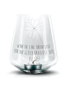 Mr. & Mrs. Panda Windlicht Blume Kleeblatt mit Spruch in Transparent