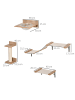 Pawhut Kletterwand Set Braun Sisal