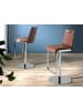 Angel Cerdá Drehbarer Hocker 4072 in Braun/Walnuss/Stahl – (B)48 x (H)84 x (T)40 cm