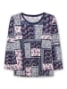 sheego Langarmshirt in hellgrau gemustert