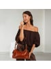 Florence Florence Schultertasche Leder mittellbraun ca. 31cm
