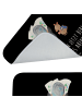Mr. & Mrs. Panda Badematte Pinguin & Maus Wanderer mit Spruch in Schwarz