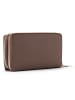 Lazarotti Bologna Leather XL Double Zip-Around Geldbörse RFID Leder 20 cm taupe