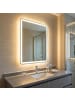 COSTWAY Badspiegel mit LED Beleuchtung 70 x 50 cm in Silber
