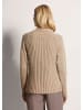 MADELEINE Glanzvoller Strickpullover mit Stehkragen in cappuccino / silberfarben