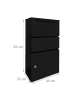 relaxdays Paketbox in Schwarz - (B)44 x (H)82 x (T)22 cm