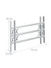 relaxdays Fenstergitter Einbruchschutz in Grau - (B)70-105 x (H)45 cm