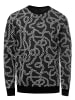 Rusty Neal Jacquard Sweater im Iron Design in Schwarz