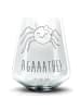 Mr. & Mrs. Panda Tumbler Glas Spinne Agathe Freude mit Spruch in Transparent