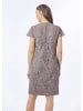 GOLDNER Kurzgröße:  Kleid aus sommerlicher Spitze in taupe