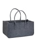 relaxdays 2x Kaminholztasche in Anthrazit - (B)25 x (H)25 x (T)50 cm