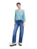 CARTOON Casual-Bluse mit Muster in Blau/Grün