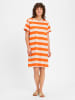 Marie Lund Kleid in orange beige - 0001