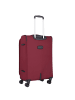 D&N Travel Line 9504 4 Rollen Trolley M 67 cm mit Dehnfalte dark red