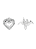 Adeliás Damen Ohrringe – Ohrstecker aus 925 Silber in silber
