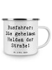 Mr. & Mrs. Panda Geschenktasse Spruch Busfahrer Helden mit Spruch in Weiß
