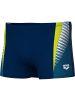 Arena Kastenbadehose Threefold in navy-grey blue-soft green