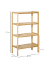 HOMCOM Standregal-62B x 33T x 112H cm-Naturholz